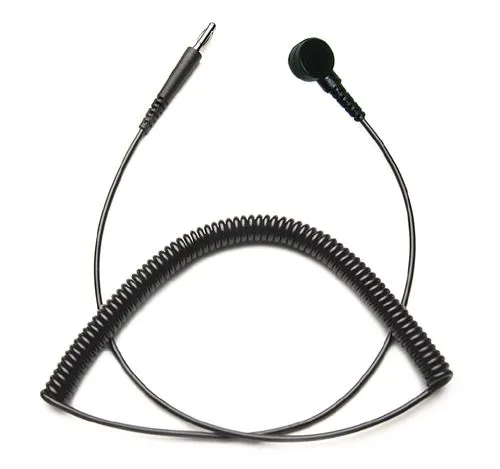 12' Coil Cord, Black, 4mm, Classic-5PK