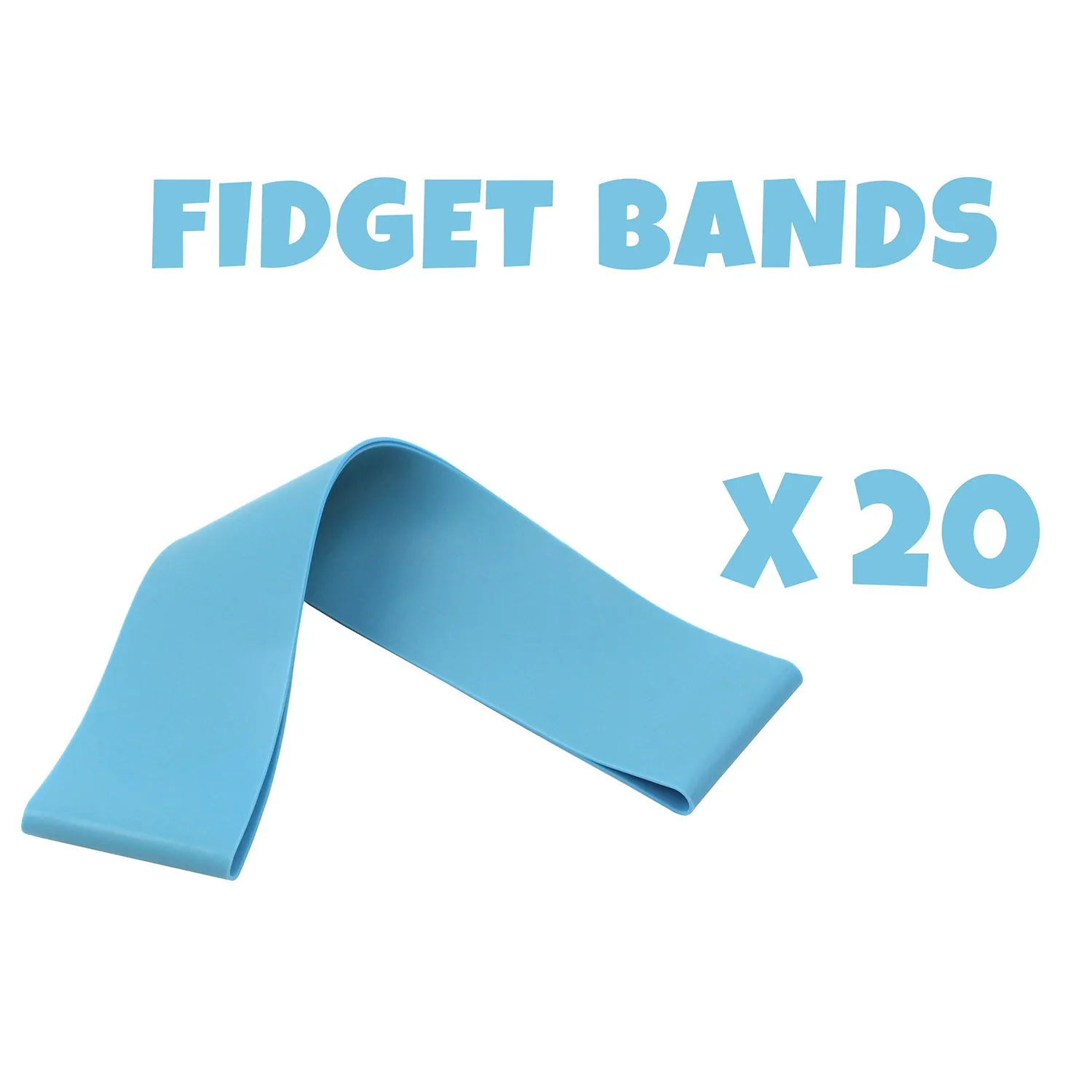 20 Pack High Resistance Chair Bands, Classroom Bundle, Foot Fidgets for Kids, Fits School and Classroom Chairs, ADHD and Sensory Fidgets, Helps Kids Focus and Learn