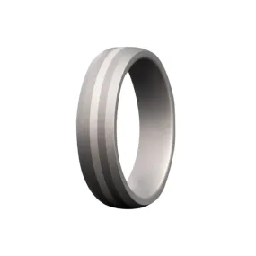 Alternative Metal Band - Bevel Edge Profile with Platinum Inlay