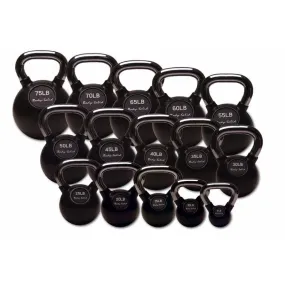Body-Solid Rubber Coated Kettlebells with Chrome Handles