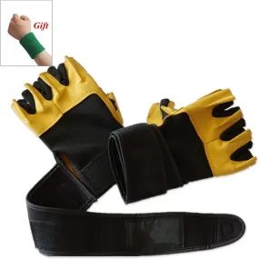 Bodybuilding Weightlifting Gym Gloves Dumbbell Kettlebells Fitness Gloves With Wrist Protector Crossfit Workout Training Gloves