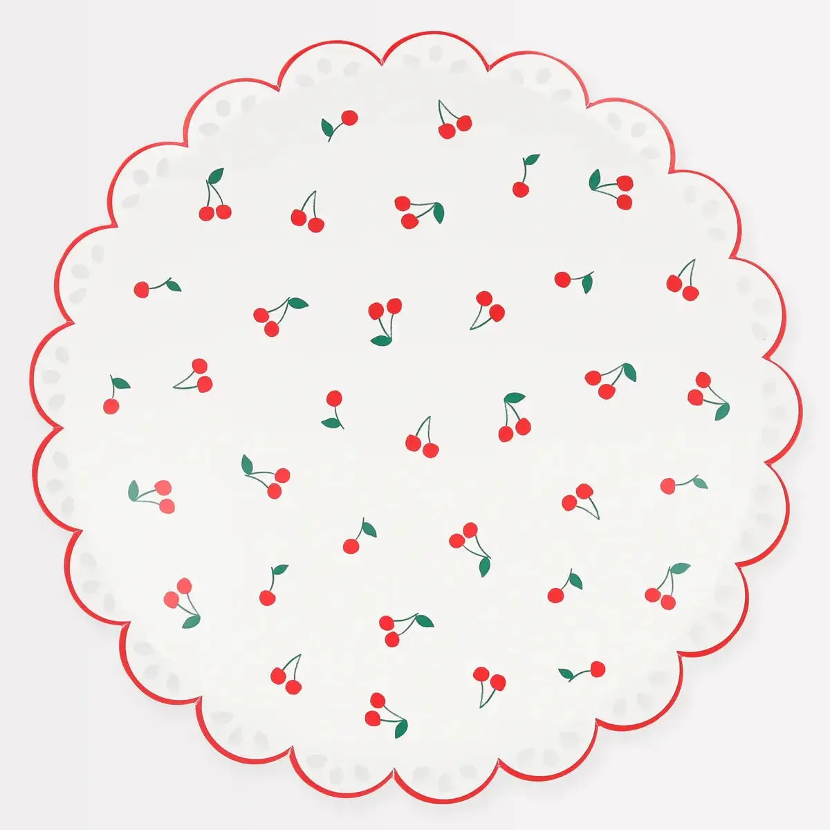 Cherry Pattern Dinner Plates (x 8)