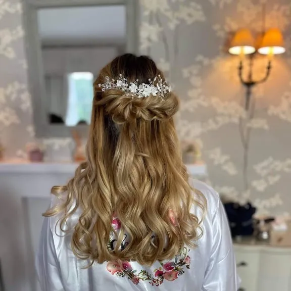 Clay Flower Wedding Hair Comb