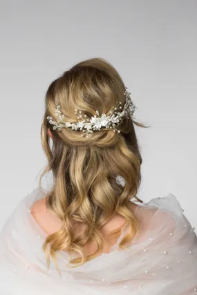 Clay Flower Wedding Hair Comb