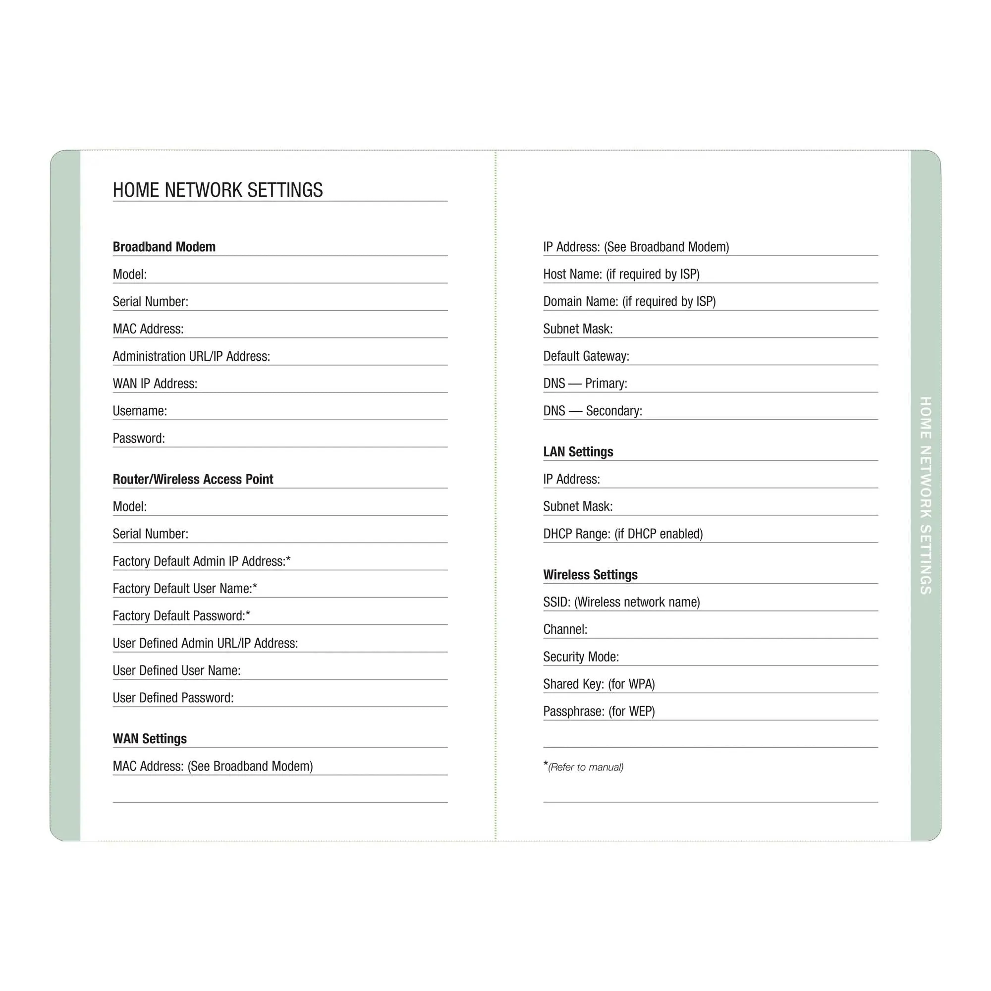 Eucalyptus Internet Address & Password Logbook