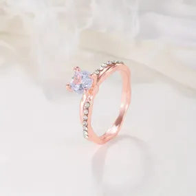 Exquisite 6mm Rhinestone Studded Elegant Wreath Ring