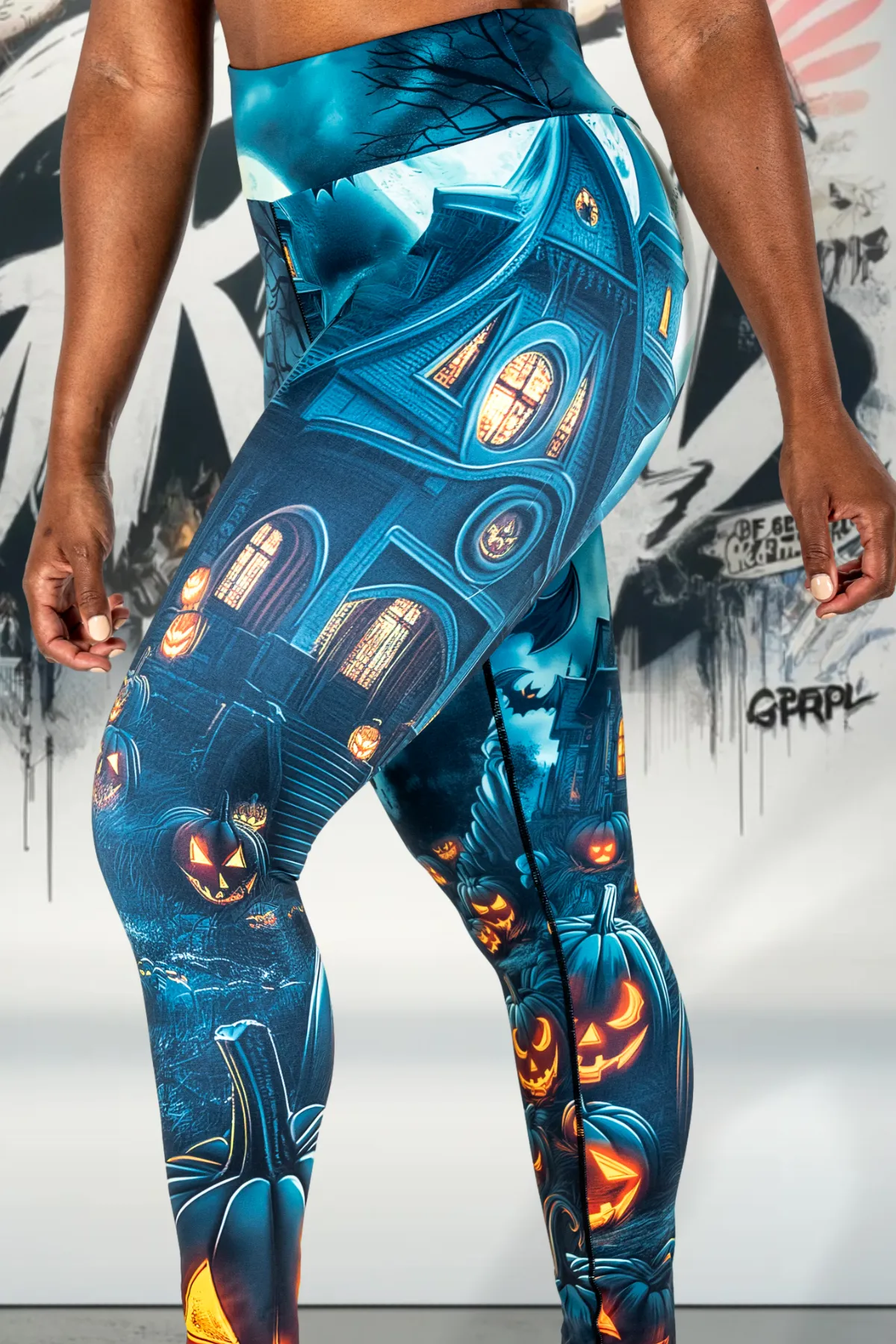 HALLOWEEN Forbidden Manor Next Level Pocket Leggings