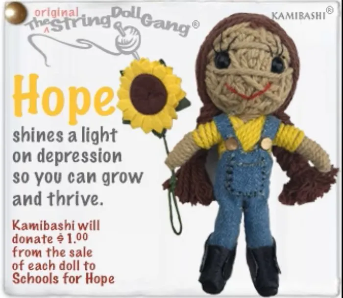 Hope Sunflower String Doll Keychain
