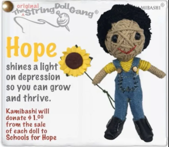 Hope Sunflower String Doll Keychain