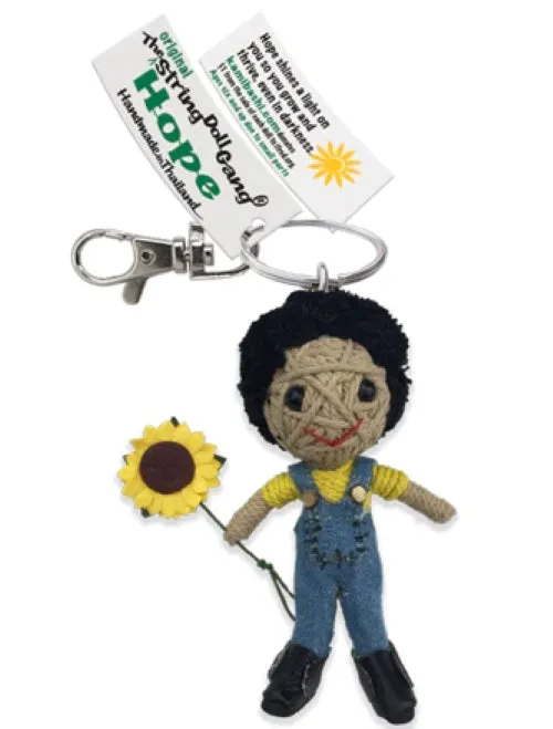 Hope Sunflower String Doll Keychain