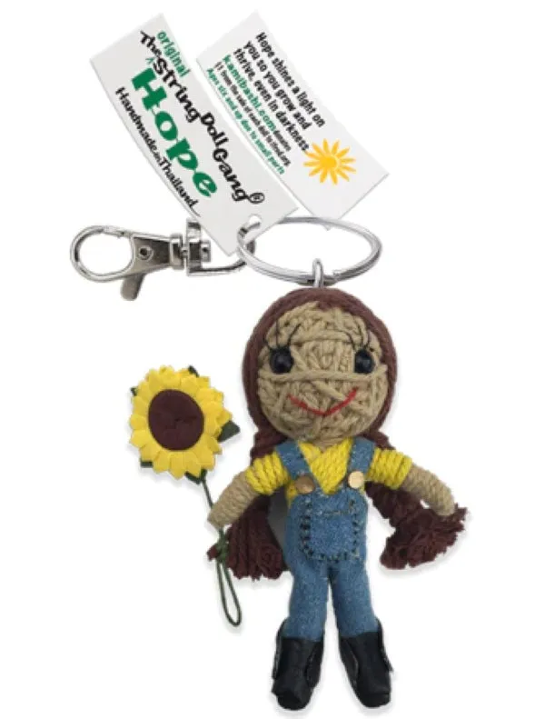 Hope Sunflower String Doll Keychain