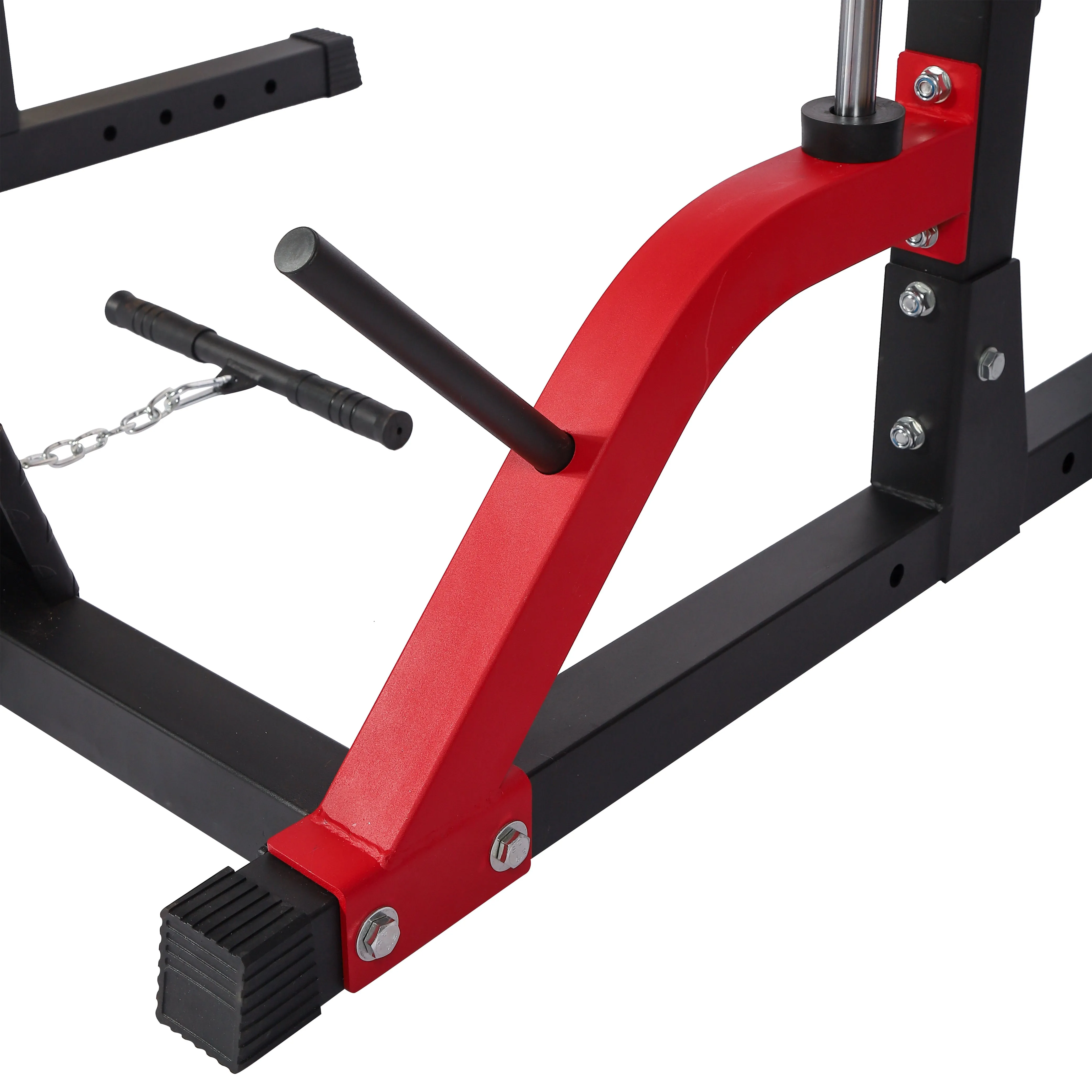 Multifunctional Half Rack Smith Machine Lat Pull Down Chest Press Dip Bar Landmine