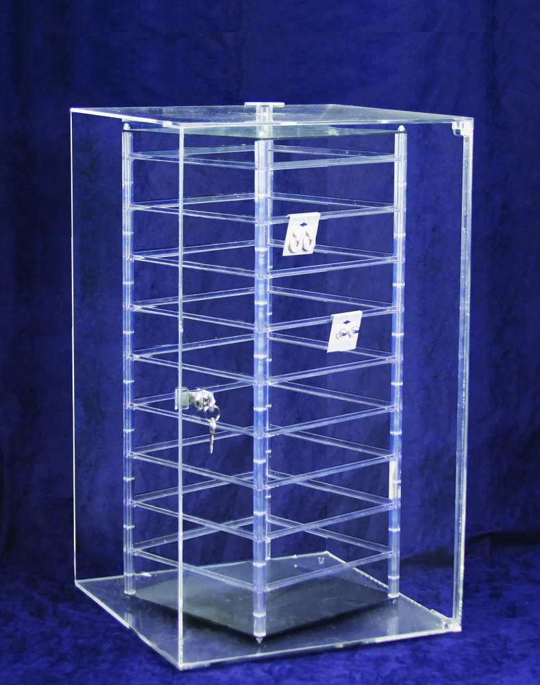 Rotating Acrylic Case for 144 pcs. 2" Hanging Earring Cards