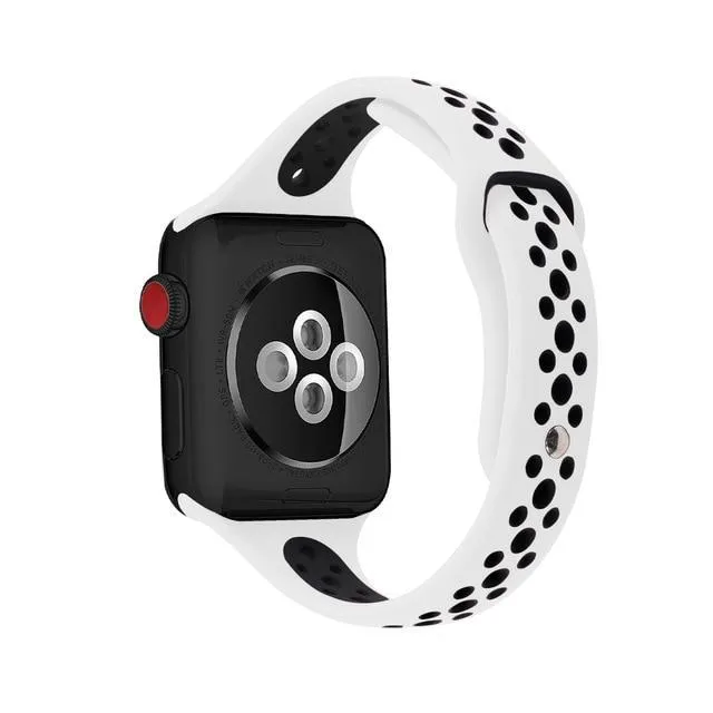 Slim strap iWatch Band Breathable sport silicone bracelet Series