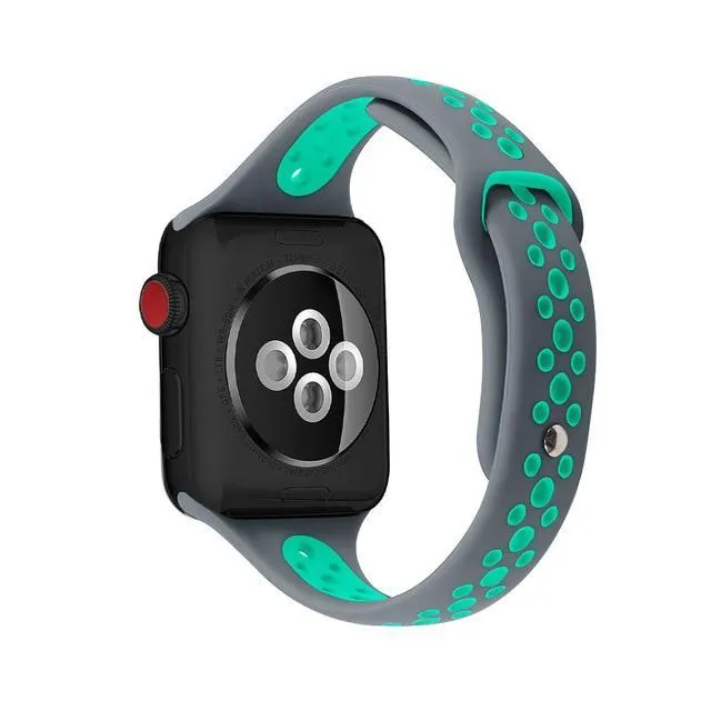 Slim strap iWatch Band Breathable sport silicone bracelet Series