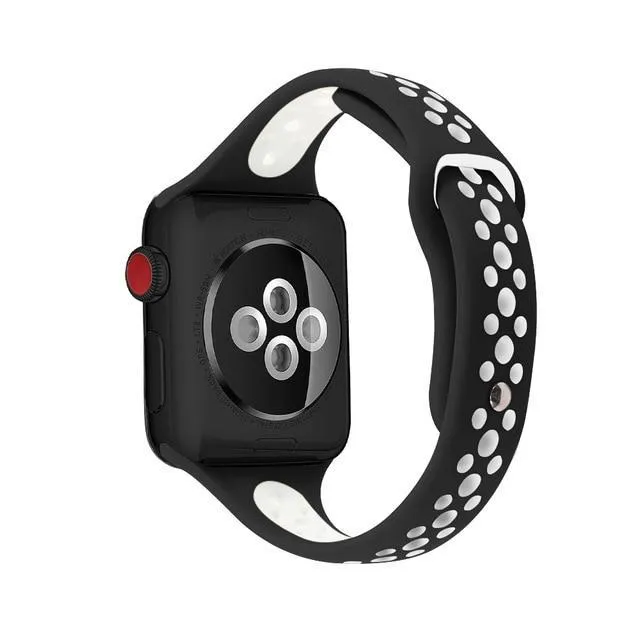 Slim strap iWatch Band Breathable sport silicone bracelet Series