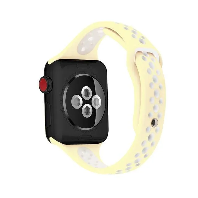 Slim strap iWatch Band Breathable sport silicone bracelet Series