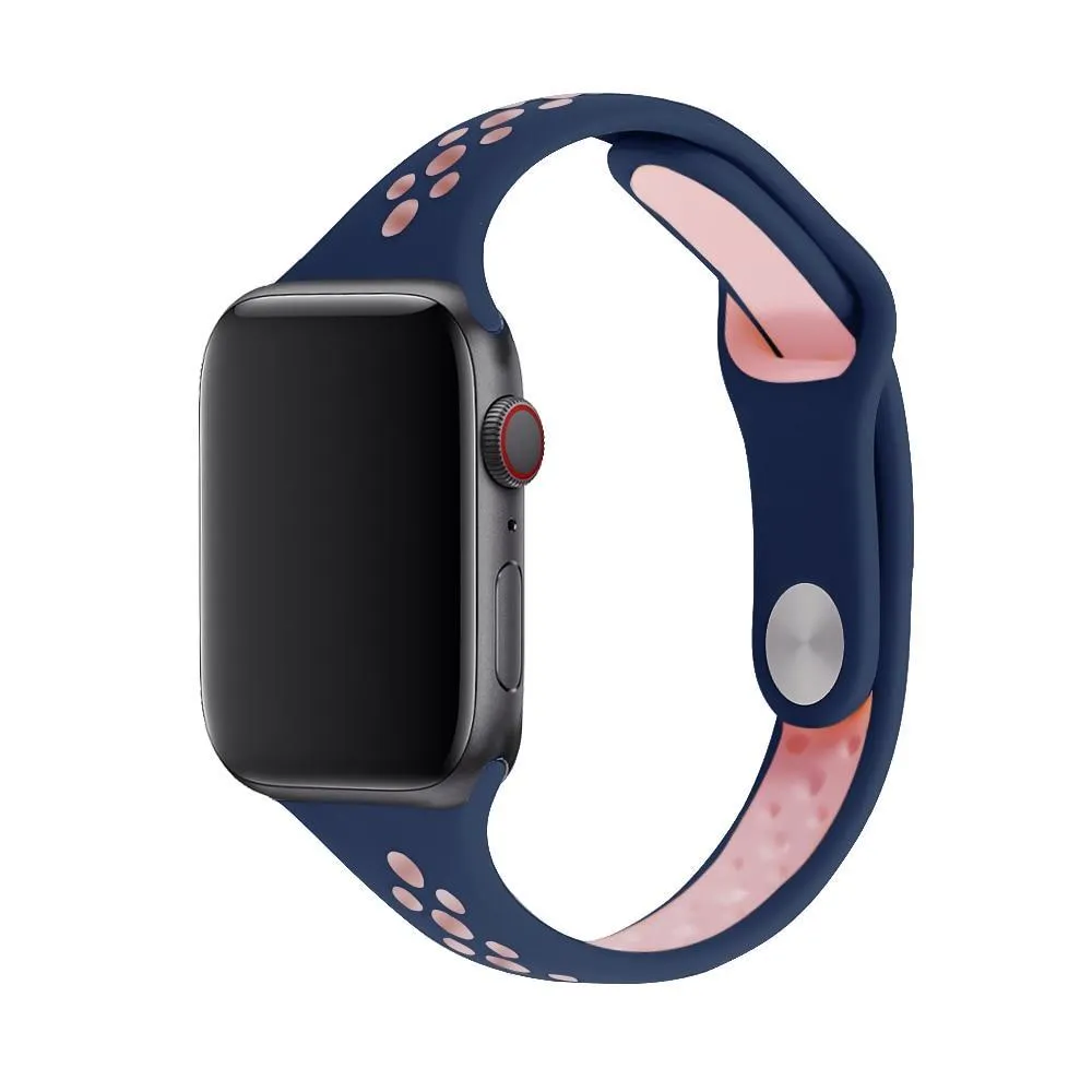 Slim strap iWatch Band Breathable sport silicone bracelet Series