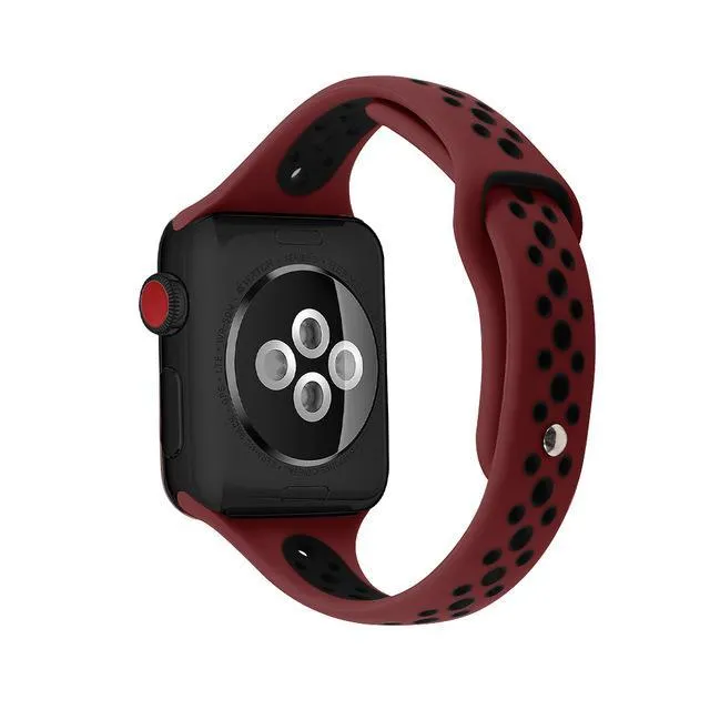 Slim strap iWatch Band Breathable sport silicone bracelet Series