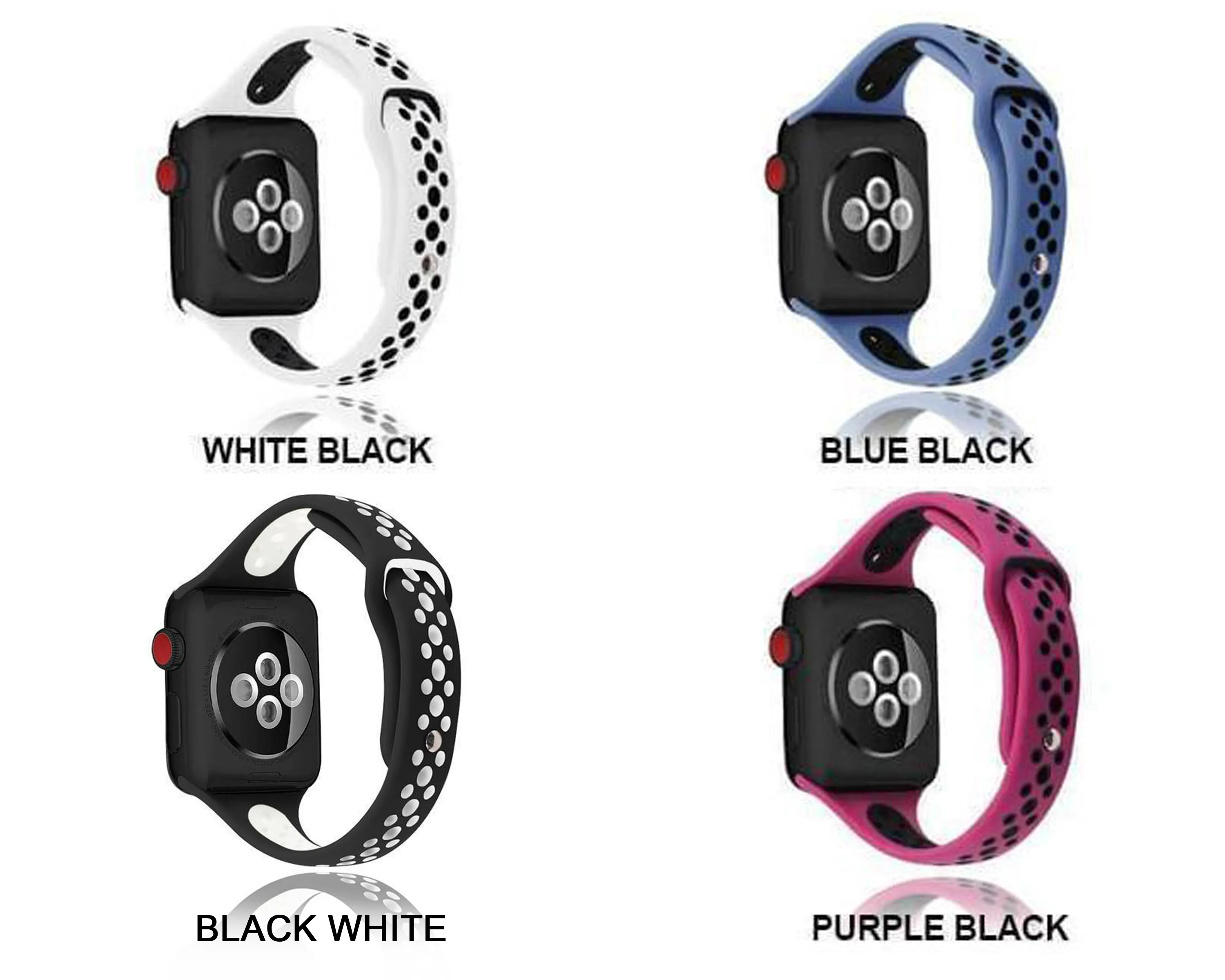 Slim strap iWatch Band Breathable sport silicone bracelet Series