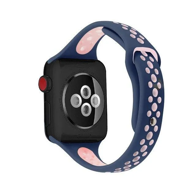Slim strap iWatch Band Breathable sport silicone bracelet Series