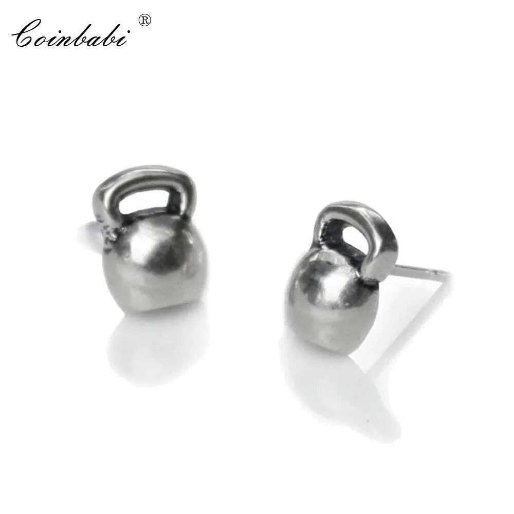 Stud Earrings Kettlebells Sporty Gif For Women Men Ts High Quality Earring Thomas Style 925 Sterling Silver Fashion Jewelry
