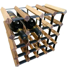 Vino Stack 16 Pocket Mahogany Wine Rack
