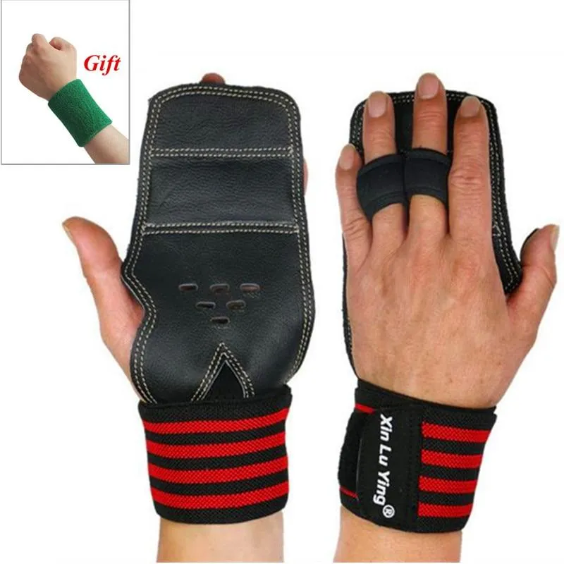 Weightlifting Leather Gloves Bodybuilding Fitness Gloves Dumbbell Kettlebells Barbell Gym Training Gloves Crossfit Workout